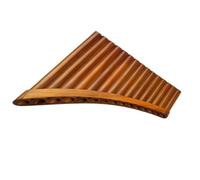 pan flute for beginners 15/18 Pipes Brown Flat PanFlute G/F Key Pan Pipes Woodwind Instrument Pan Flute (Color : 15-G-flat)