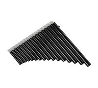 pan flute for beginners 16-Pipe Pan Flute Panpipes Chinese Traditional Woodwind Instrument With Carry Bag Black Orange Yellow (Color : Black)