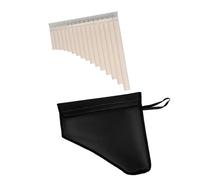 pan flute for beginners 16 Pipes C Key Panpipe Row Flute Beginning Student Traditional Parts With Bag (Color : Beige)