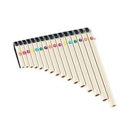 pan flute for beginners 16-tube Special Panpipe Teaching Beginner Introduction To C Key Panpipe Instrument 16-tube Off-white