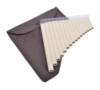 Pan Flute For Beginners 16pipe Panpipes 18pipe Beginner Entertainment Level Instrument C Major Easy To Learn Durable(16-tube white with mouthpiece)