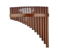 pan flute for beginners 18 Pipes Made Pan Flute Brown Pan Flute F Key Pan Pipes Windwood Traditional Musical Instrument (Color : Left)