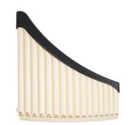 Pan Flute For Beginners 18hole Resin Curved Panpipe 16 Note Wind Instrument With Base(16-tube curved design - off-white)