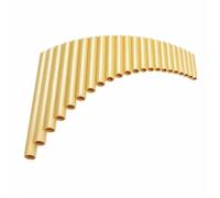 Pan Flute For Beginners 22 Pipe Pan Flute Adult ABS Resin Panpipe Beginner Professional Durable Panpipes Traditional Play Woodwind Instruments(Golden-Without BaseB)