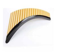 Pan Flute For Beginners 22 Pipe Pan FluteAdult ABS Resin Panpipe Beginner Professional Durable Traditional Play Woodwind Instruments(Golden-With BaseE)