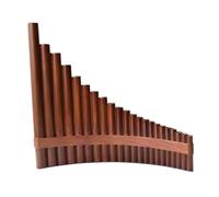 Pan Flute For Beginners 22pipe Panpipe With Wooden Strips And Hoops In G And C Keys Brown In Color Professionally Played And Tuned(22-tube G major right-hand bass)