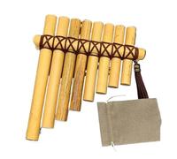pan flute for beginners 8 Pipes C Key Pan Flute Pan Pipes Woodwind Instrument Chinese Traditional Musical Instrument (Color : Brown)