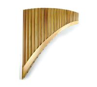 Pan Flute For Beginners C Key Pan Flute Clear Varnish Traditional Musical Instrument Woodwind 25 Pipes(Right-hand)