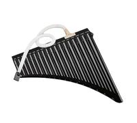 Pan Flute For Beginners C Key Resin Panpipe 1816 Pipe Beginner Playing Pan Flute Professional Performance Classic Vertical(18 Pipe-Black Brown)