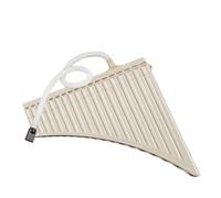 Pan Flute For Beginners C Key Resin Panpipe 1816 Pipe Beginner Playing Pan Flute Professional Performance Classic Vertical(18 Pipe-Beige)