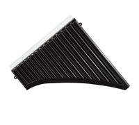 Pan Flute For Beginners Easy To Learn 16 Pipe Panpipe For Beginners Introductory Level Professional Performance Folk C Key(Blackish-brown (accessories))