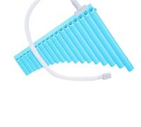Pan Flute For Beginners Easy To Learn Panpipes With A Sliding Mouthpiece 16 Or 18 Pipes In C Major Perfect For Beginners(18 tubes of blue)
