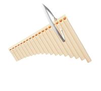 Pan Flute For Beginners Easy To Learn Panpipes With A Sliding Mouthpiece 16 Or 18 Pipes In C Major Perfect For Beginners(18 tubes of off-white)