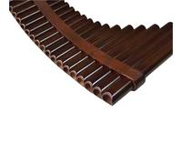 Pan Flute For Beginners Panpipes With Wooden Strips And Hoops Traditional Musical Instrument 25 22 Pipes G C Key Professional Performance(22pipe G in brown (right hand))