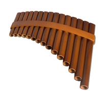 pan flute for beginners Traditional Ethnic Musical Instrument 15-tube Panpipe C/G Entry-level Left And Right-handed Bass (Color : G, Size : Left)