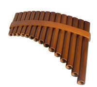 pan flute for beginners Traditional Ethnic Musical Instrument 15-tube Panpipe C/G Tuned For Entry-level Left And Right Hands (Color : C, Size : Right)