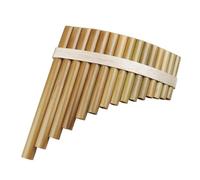 Pan Flute Handmade 15 Pipes Pan Flute G Key Folk Musical Instruments Original Colour Flute De Pan Woodwind Instrument(R)