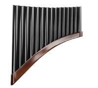 Pan Flute Instrument 15 Pipes Brown Pan Flute G Key Removable PanPipes Professional Performance(Left Hand)