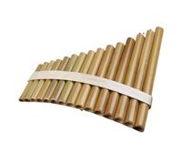 Pan Flute Instrument 15 Pipes Pan Flute G Key Folk Musical Instruments Original Colour Flute De Pan Woodwind Instrument Handmade Pan Pipes(Left)