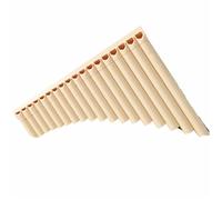 Pan Flute Instrument 16 Pipe 18 Pipe Double Row Panpipe Teaching Resin Twelve Tone Equal Temperament(18-tube off-white)