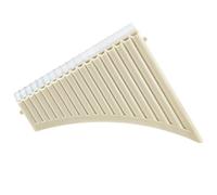 Pan Flute Instrument 16-pipe Beige/yellow With Blowpipe Beginner C Panflute Professional Playing Easy To Learn Panflute(Beige)