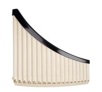 Pan Flute Instrument 16pipe Or 18 Pipe Curved Black C Key Panpipe A Simple And Easy To Learn Musical Instrument(18-tube curved design off-white)