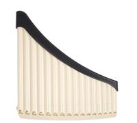 Pan Flute Instrument 16pipe Or 18 Pipe Curved Black C Key Panpipe A Simple And Easy To Learn Musical Instrument(16-tube curved design off-white)