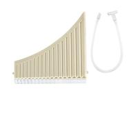 Pan Flute Instrument 18-pipe Beige/brown With Blowpipes For Beginners In C Professional And Easy To Learn(Beige)