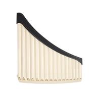 Pan Flute Instrument ABS Plastic Curved Pan Flute 18/16 Tone C Key Pipes Mouthpiece Included Panpipes Detachable Bottom Bracket(16-off-white)