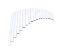 Pan Flute Instrument Beginner Adult 22 Pipes ABS G Key Pan Flute Professional Performance Rich Tone(White Right)