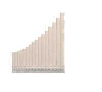 Pan Flute Instrument Beginner Pan Flute Musical Instrument 16 Pipes C Key Professional Performance(Beige)