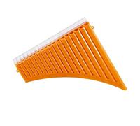 Pan Flute Instrument Brown/beige/orange Beginner C Panflute Professional Performance 18-pipe Easy-to-learn Entry-level Panflute(Orange)