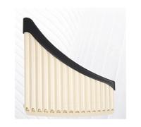 Pan Flute Instrument C Key ABS Plastic Curved Students Pan Flute Collision Preventing 16 And 18 Pipes Mouthpiece Included Panpipes(18-WHITE)
