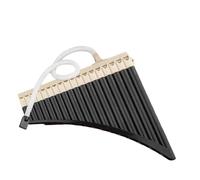 Pan Flute Instrument C Key Resin Panpipe 1816 Pipe Beginner Playing Pan Flute Professional Performance Classic Vertical(18 Pipe-Beige Brown)