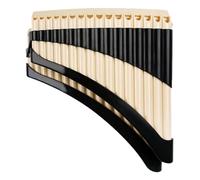 Pan Flute Instrument Double Row Flute 32 Pipes Twelve Tone Equal Temperament Beginner Instrument(32-tube curved - off-white)