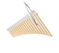 Pan Flute Instrument Easy To Learn Panpipes With A Sliding Mouthpiece 16 Or 18 Pipes In C Major Perfect For Beginners(18 tubes of off-white transparent)