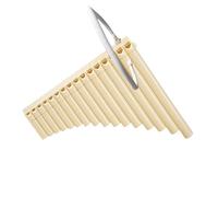 Pan Flute Instrument Easy To Learn Panpipes With A Sliding Mouthpiece 16 Or 18 Pipes In C Major Perfect For Beginners(16 tubes of off-white)