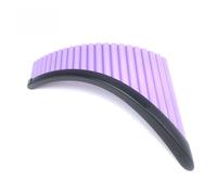 Pan Flute Instrument Green/Purple Left-handed 22-tube Curved Panpipe G-tune ABS Resin Panpipe With Base(Purple)