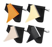 Pan Flute Instrument Pan Flute 16 Pipes C Key Panpipe Row Beginning Traditional With Bag Parts Woodwind Musical Instrument(Yellow)