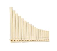 Pan Flute Instrument Professional Pan Flute 18 Pipes PanPipe Instrument Key Of C For Beginners With Carrying Bag(Beige)