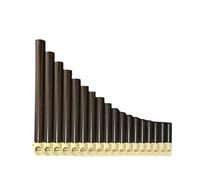 Pan Flute Instrument Professional Pan Flute 18 Pipes PanPipe Instrument Key Of C For Beginners With Carrying Bag(Brown)