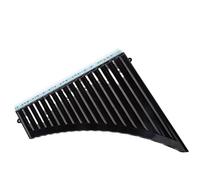Pan Flute Instrument Resin Anti-fall 18-pipe Panpipe - 18-pipe Rice Traditional Woodwind Instrument In Various Colors(Black)