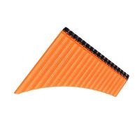 Pan Flute Instrument Resin Panpipes Are Easy To Learn And Beginner Friendly Featuring 18 Pipes And Vibrant Colors(Orange 18-tube)