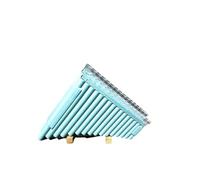 Pan Flute Instrument Twelve Tone Equal Temperament 32pipe Double Panpipe Beginner And Professional Playing Of Traditional Musical Instruments(Smoky blue-gray)