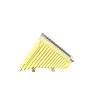 Pan Flute Instrument Twelve Tone Equal Temperament 32pipe Double Panpipe Beginner And Professional Playing Of Traditional Musical Instruments(Amber yellow)