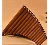 Pan Flute Pan Flute 15 Pipes For Beginners C/G Left-hand Bass Pan Flute Instrument Brown Model(C)