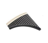 Pan Flute Panpipe 18-pipe C-key Beginner Professional Performance-level National Musical Instrument Special Easy-to-learn Panpipe(Dark brown)