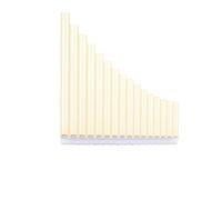 Pan Flute Panpipes Are Easy To Learn Suitable For Beginners And Adults 16 Pipes C Major With Mouthpiece(Performance white version)