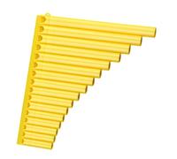 Pan Flute Set Easy To Learn Pan Flute 16 18 Pipe C Key Instrument Straight Or Curved Playing Exercises Professional Pan Flute(16 yellow)