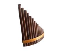 Pan Flute Set Professional 22 Tube Pan Flute Curved Pipe Handmade Instrument With Aluminum Alloy Box Professional Pan Flute(Left Hand,C)